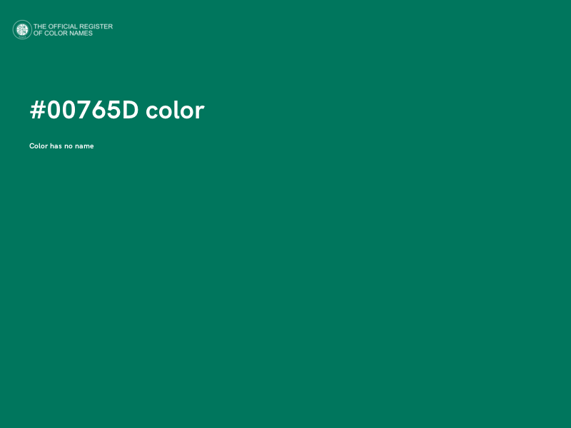 #00765D color image