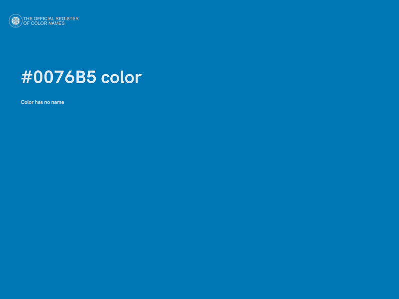 #0076B5 color image