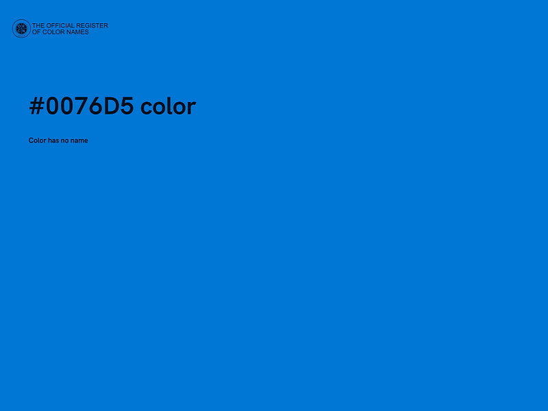 #0076D5 color image