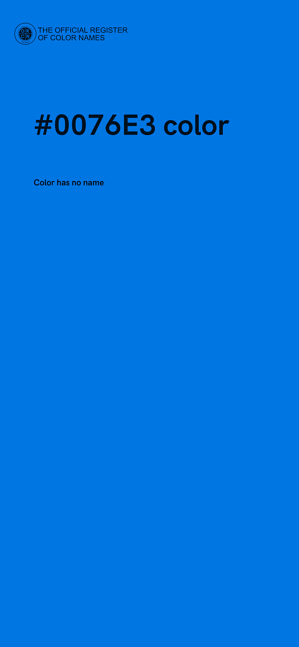 #0076E3 color image