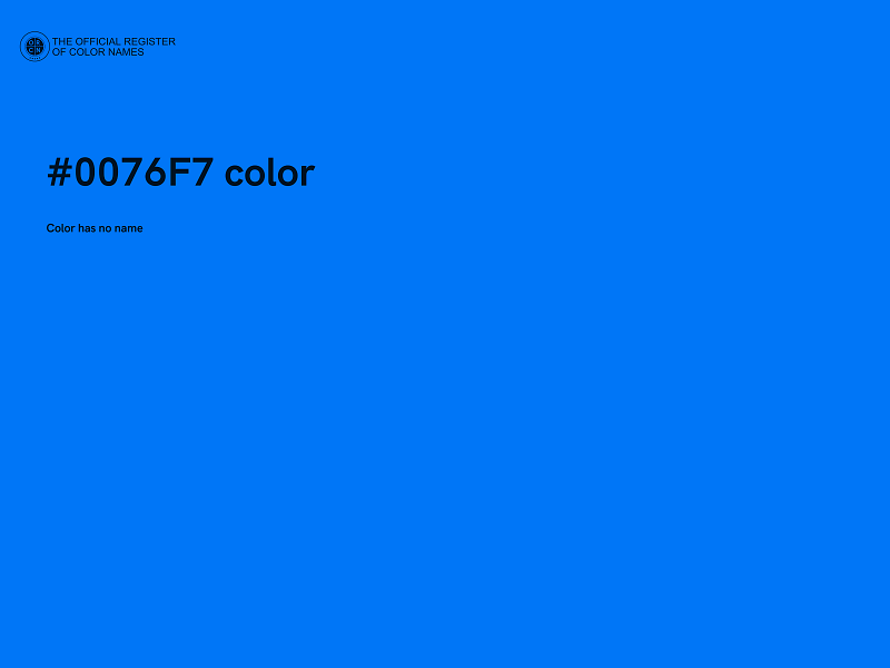 #0076F7 color image