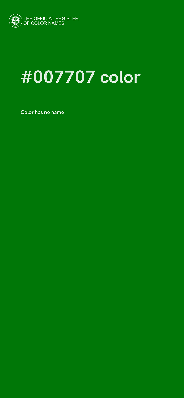 #007707 color image