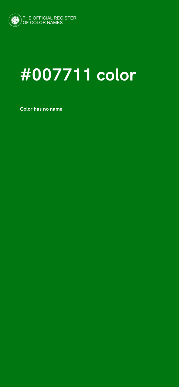 #007711 color image