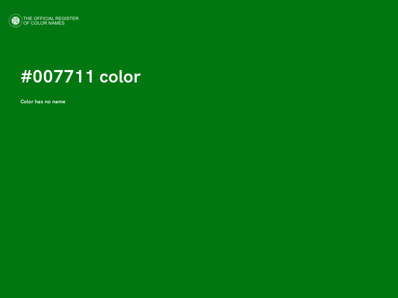 #007711 color image