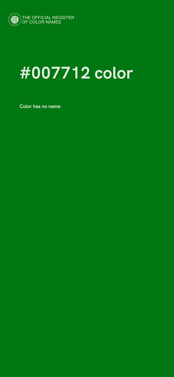 #007712 color image