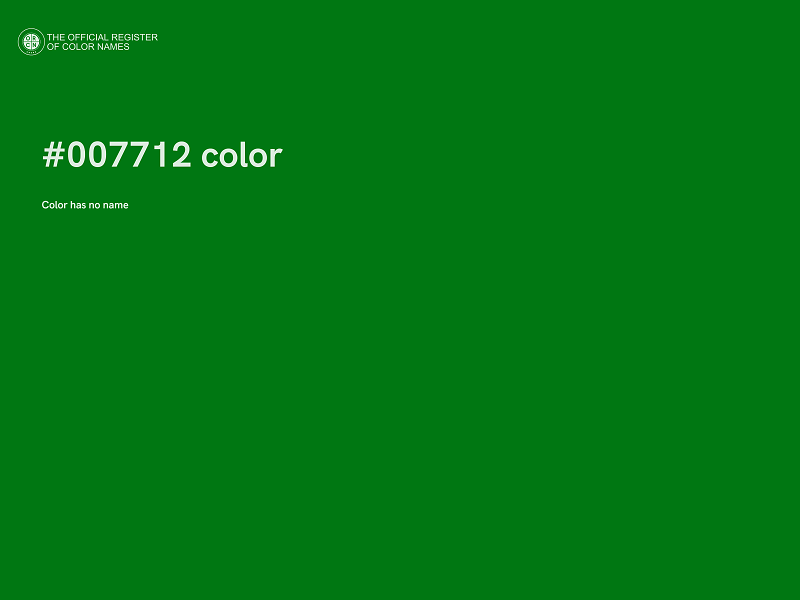 #007712 color image
