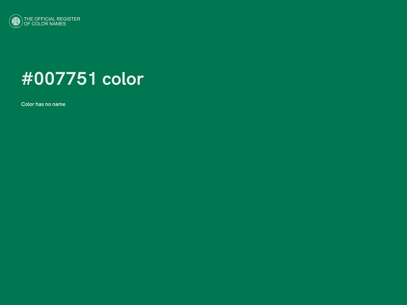 #007751 color image