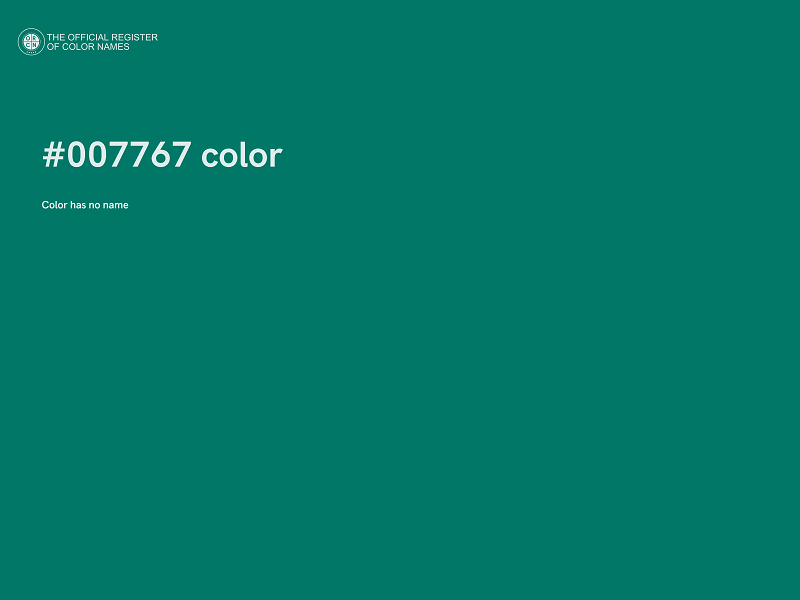 #007767 color image