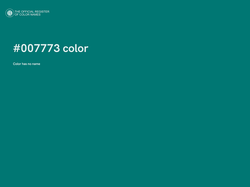 #007773 color image
