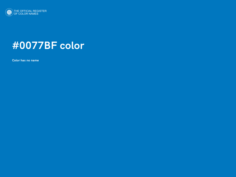 #0077BF color image