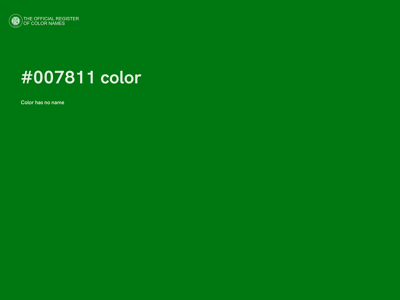 #007811 color image