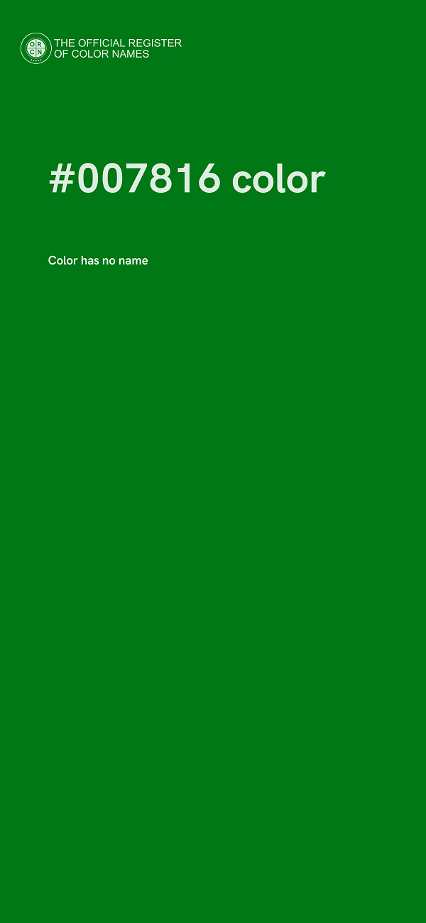 #007816 color image