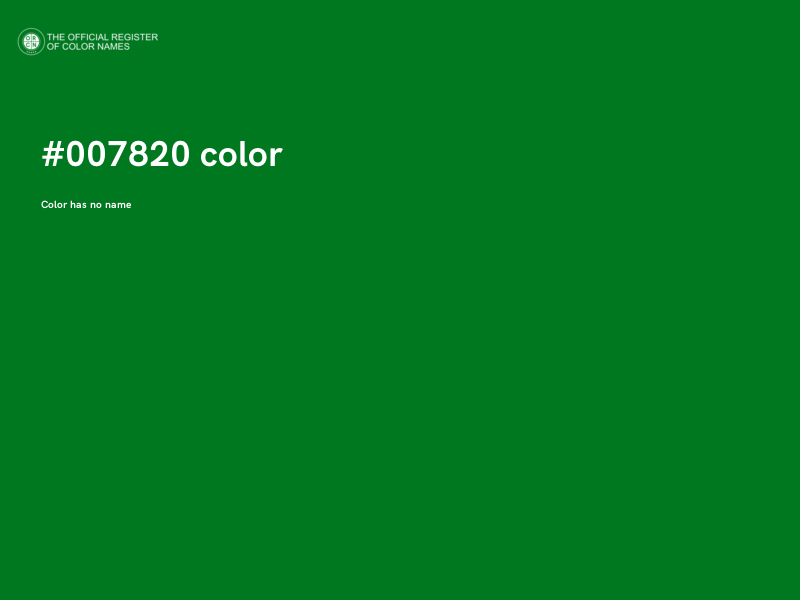 #007820 color image