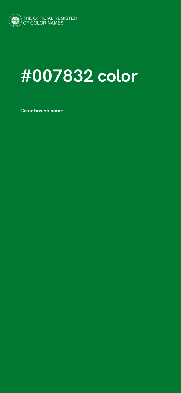 #007832 color image