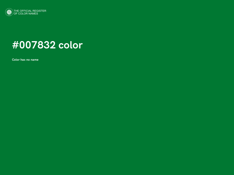 #007832 color image