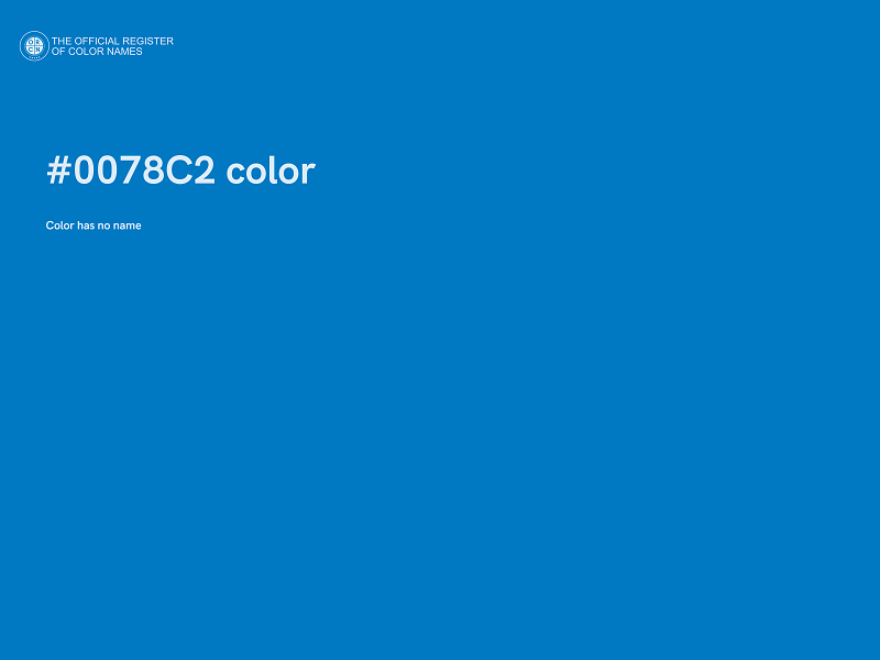 #0078C2 color image