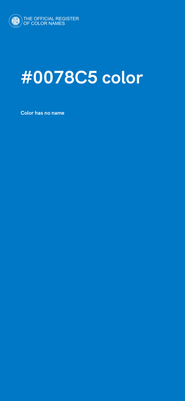 #0078C5 color image