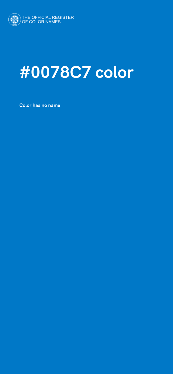 #0078C7 color image