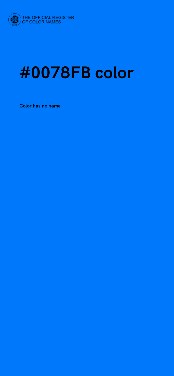 #0078FB color image