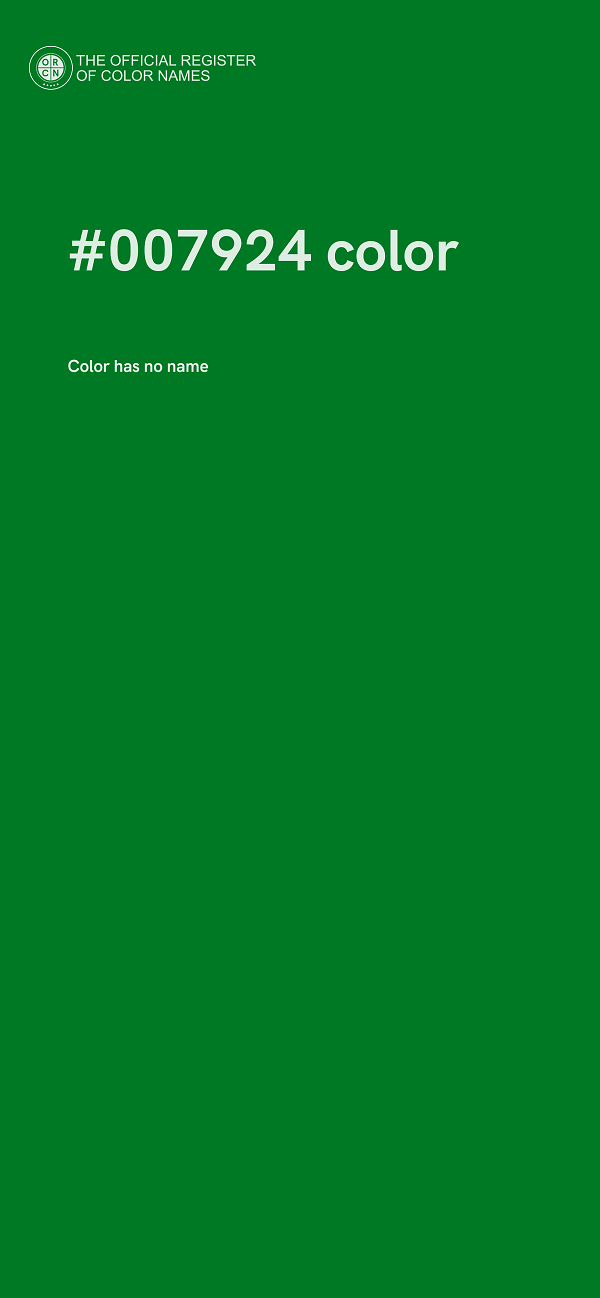#007924 color image