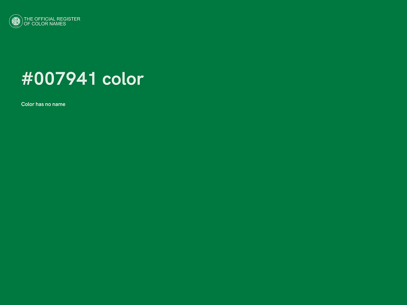 #007941 color image