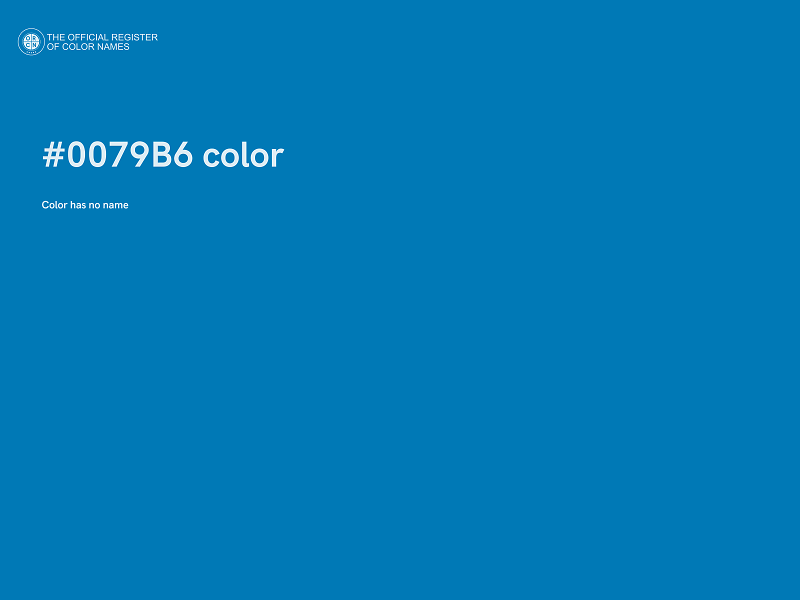 #0079B6 color image