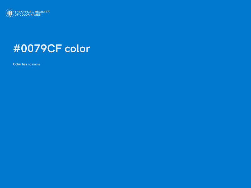 #0079CF color image