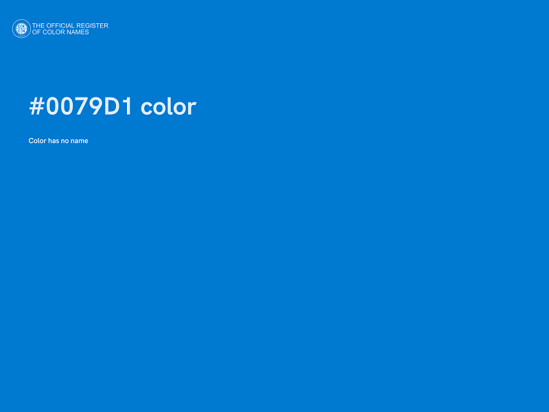 #0079D1 color image