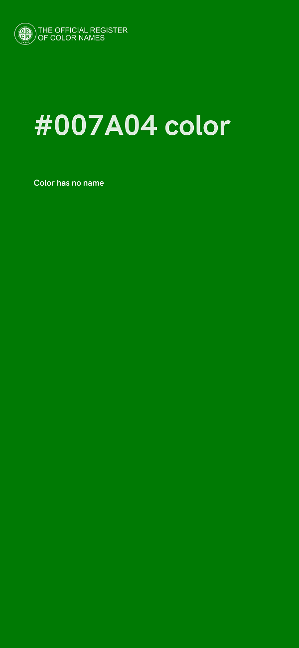 #007A04 color image