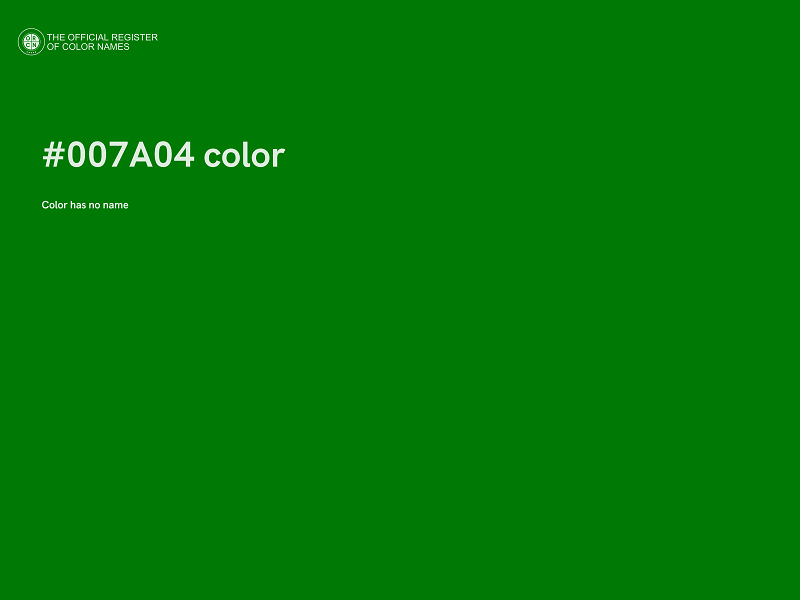 #007A04 color image