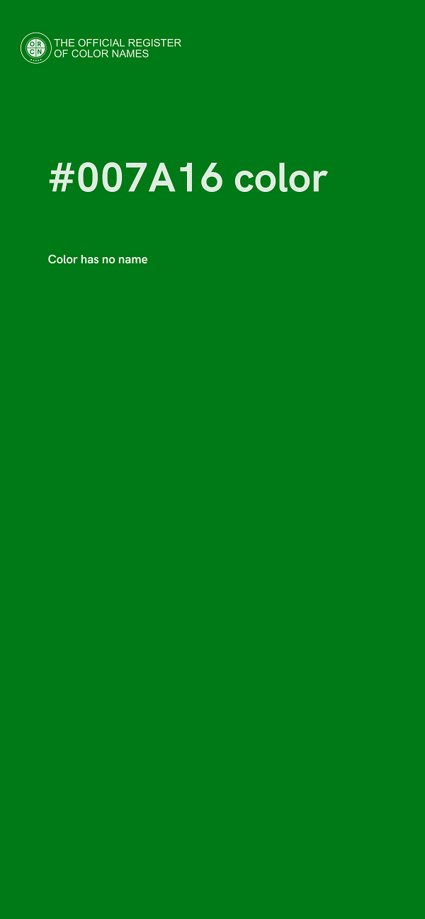 #007A16 color image