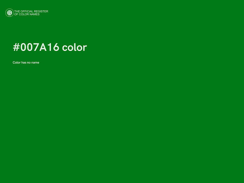 #007A16 color image