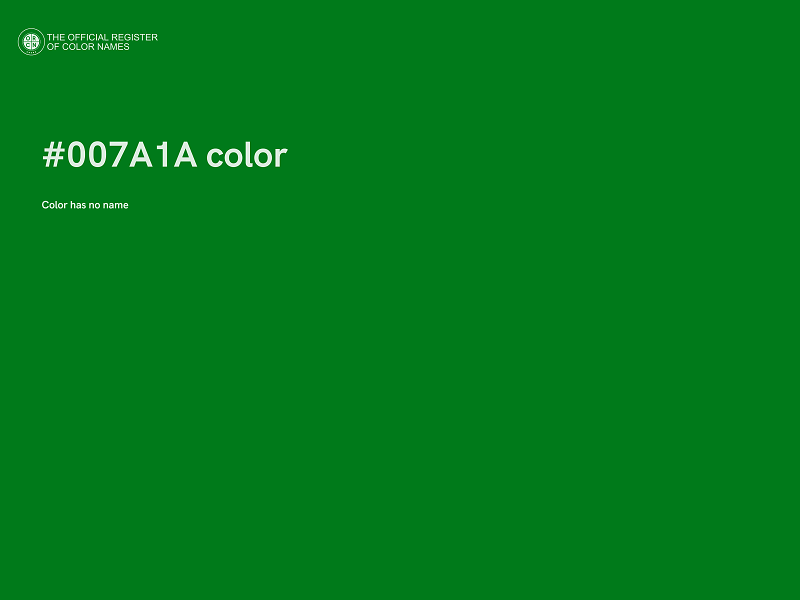 #007A1A color image