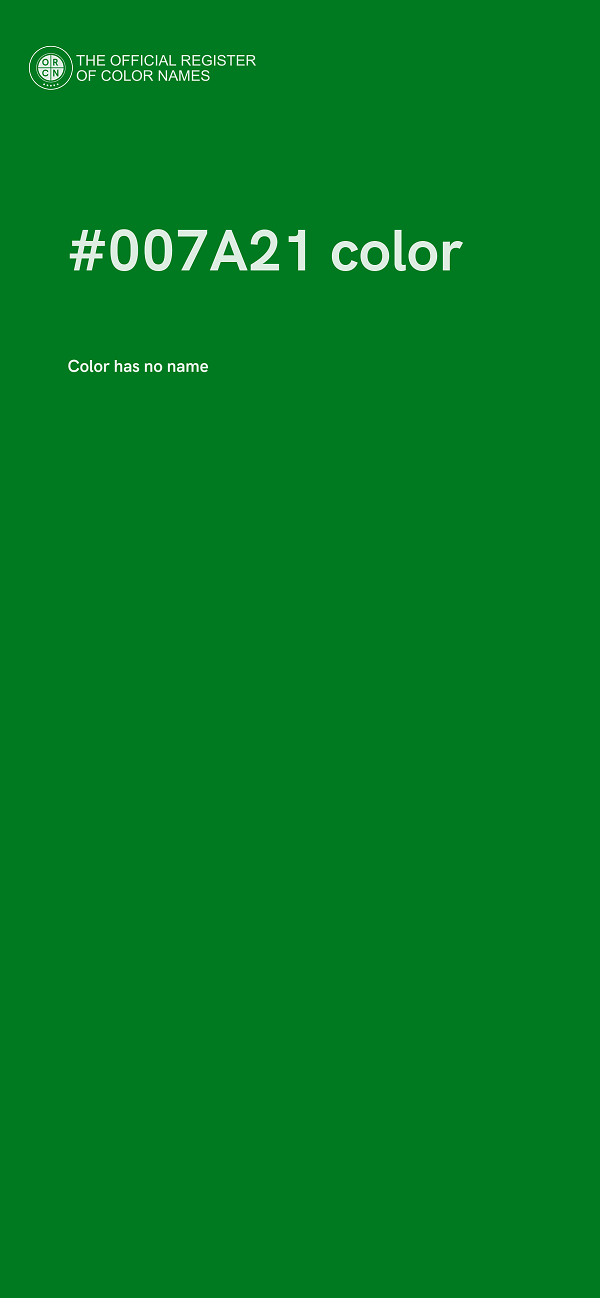 #007A21 color image