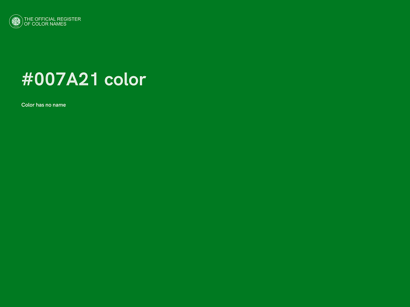 #007A21 color image