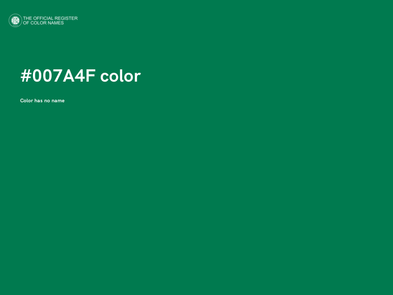 #007A4F color image