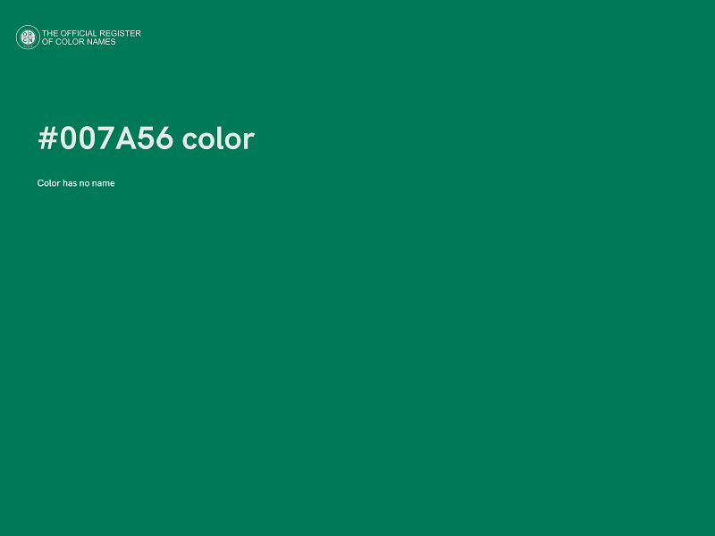 #007A56 color image