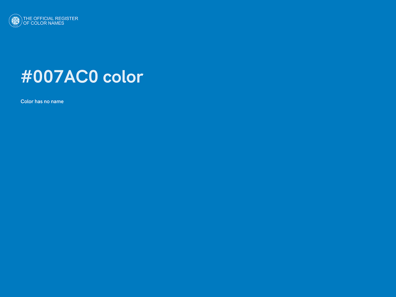 #007AC0 color image