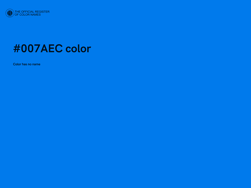 #007AEC color image