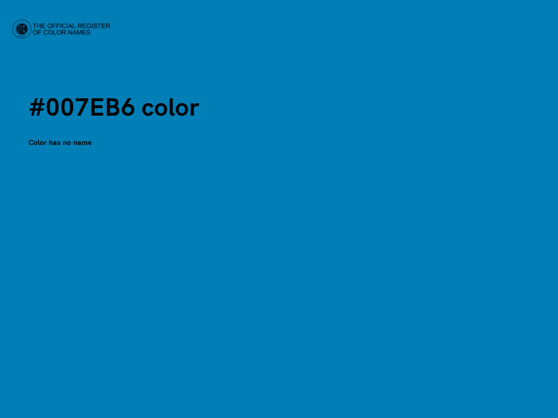 #007EB6 color image