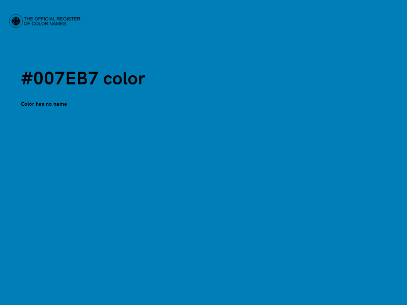 #007EB7 color image