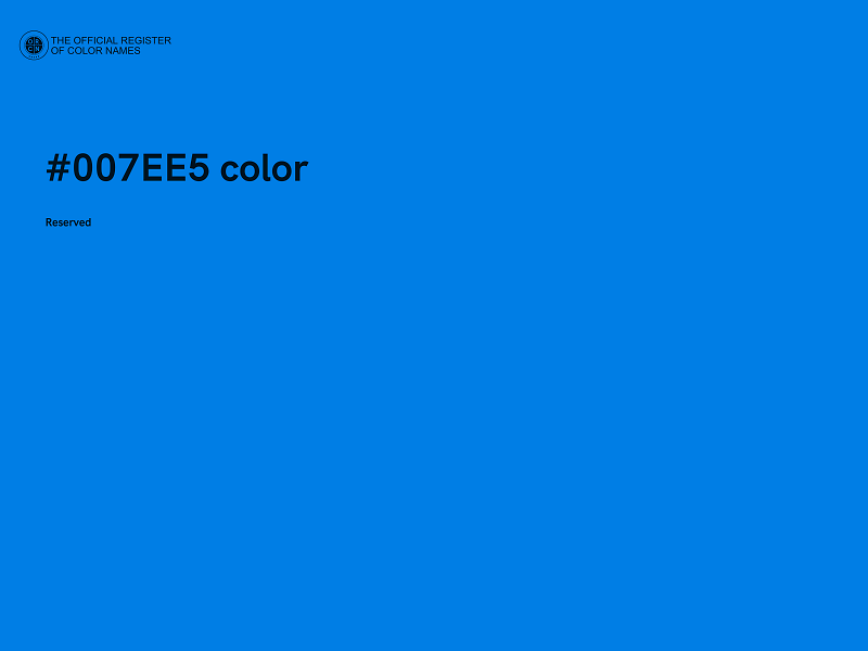 #007EE5 color image