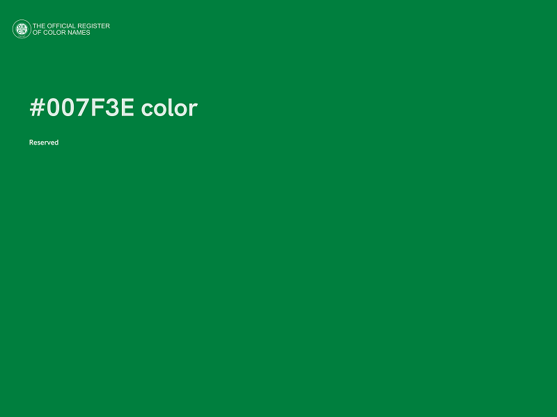 #007F3E color image