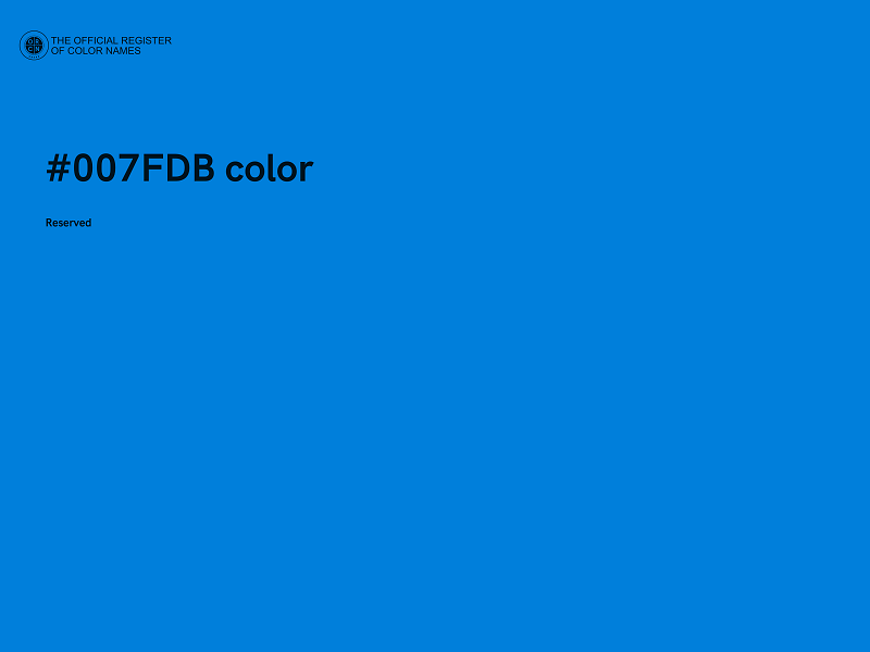 #007FDB color image