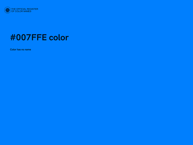 #007FFE color image