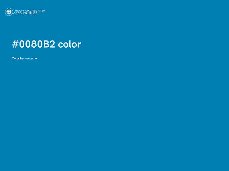 #0080B2 color image