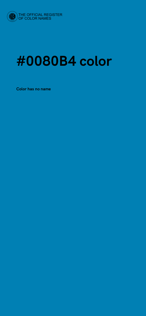 #0080B4 color image