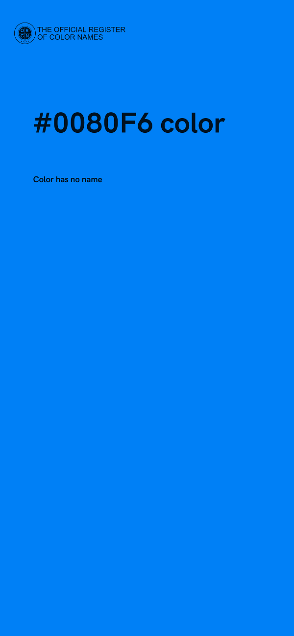 #0080F6 color image
