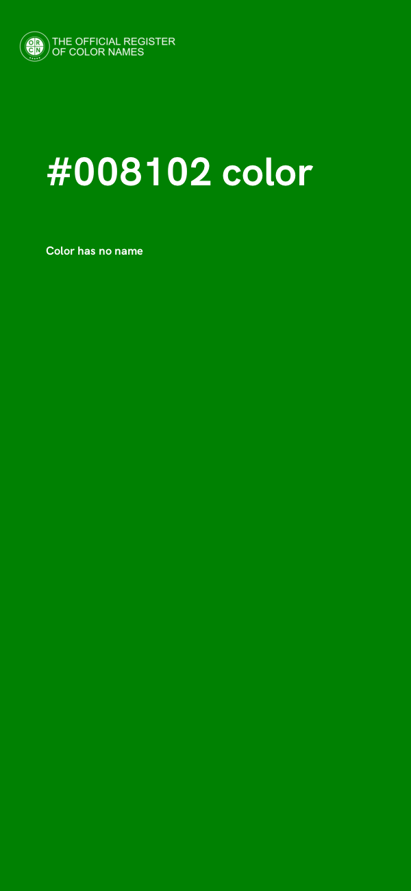 #008102 color image