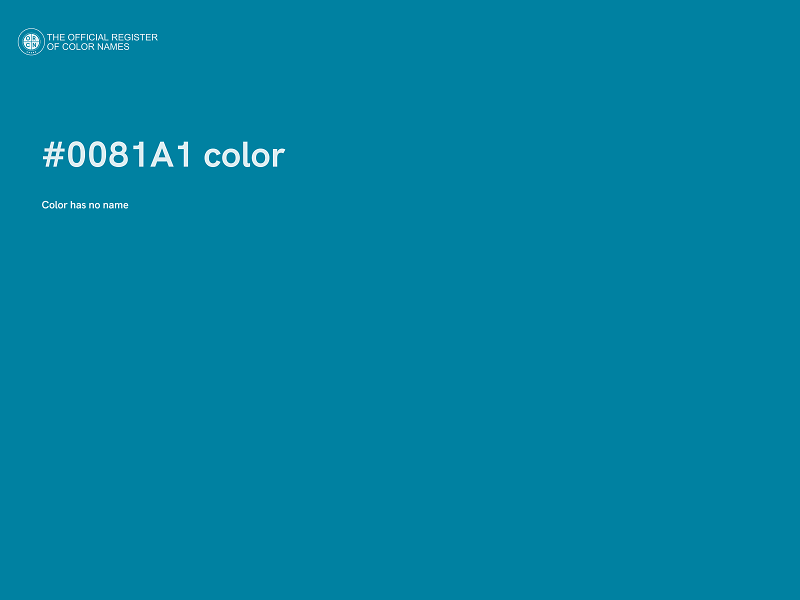 #0081A1 color image